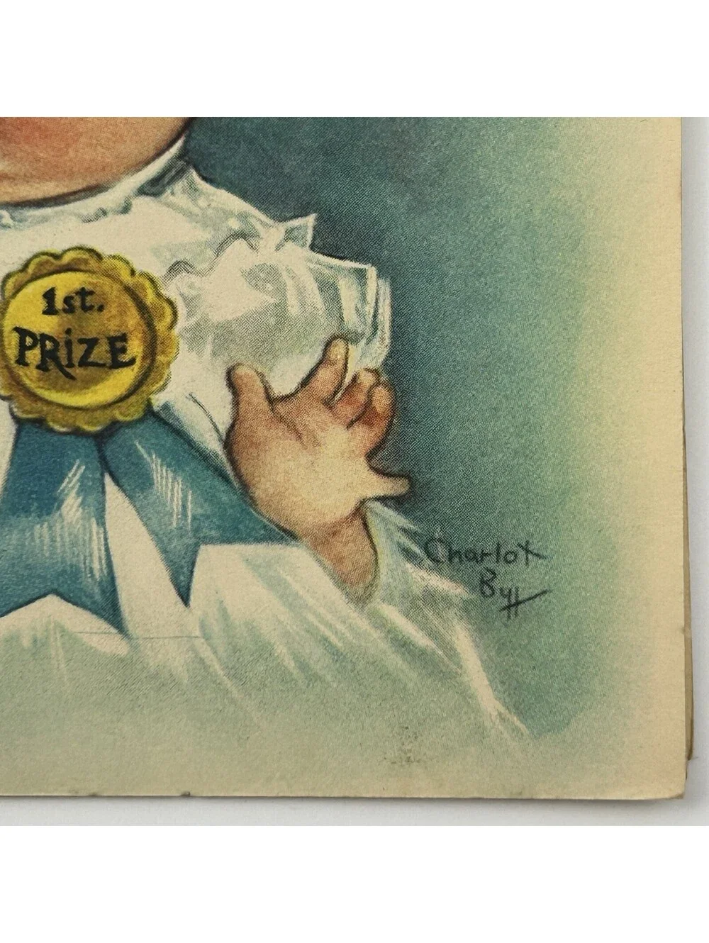 Vintage Charlot Byj New Baby Congratulations Card Unused Mid Century 1950s   N-2